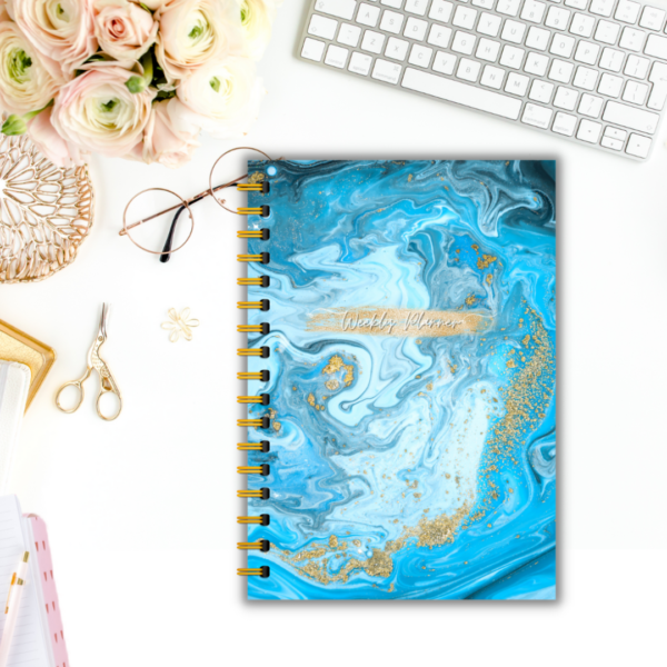 Berry Blue Swirl Weekly Planner