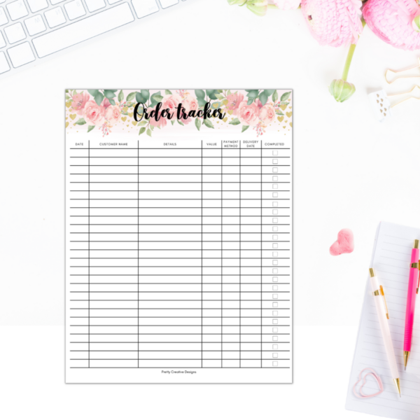 Floral Order Tracker - Pink
