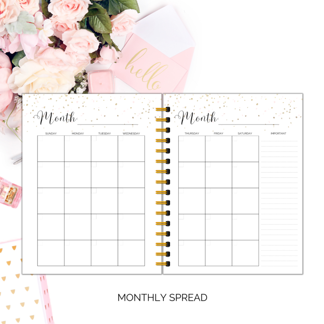 Indigo Monthly Planner Pretty Creative