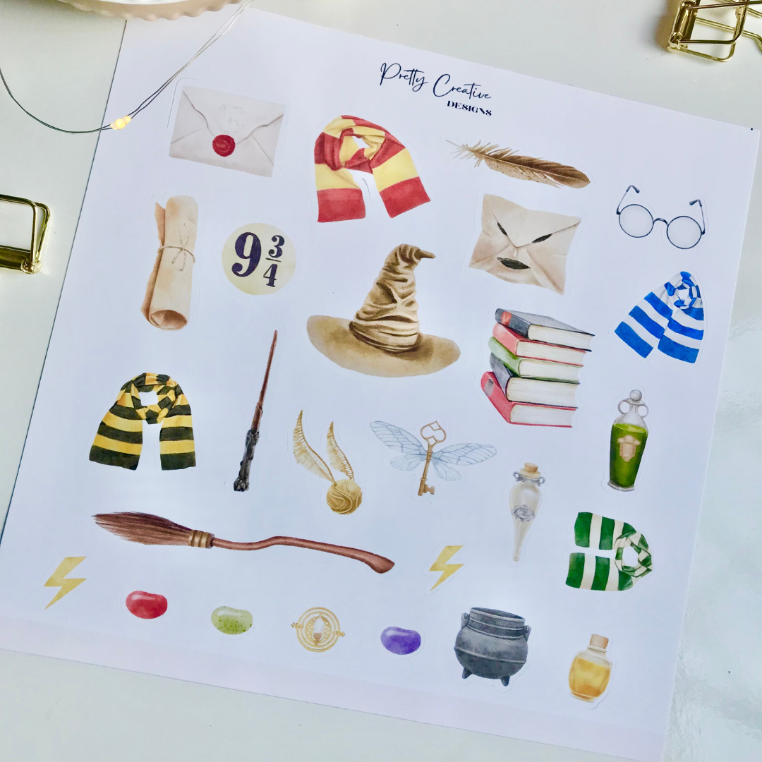 Wizarding World Sticker Sheet - Pretty Creative