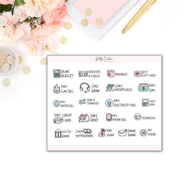 Finance + Budgeting Sticker Sheet