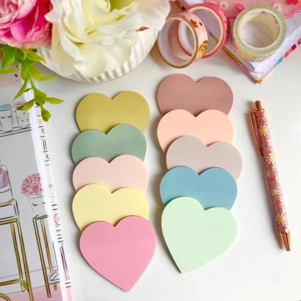 Heart Transparent Sticky Notes