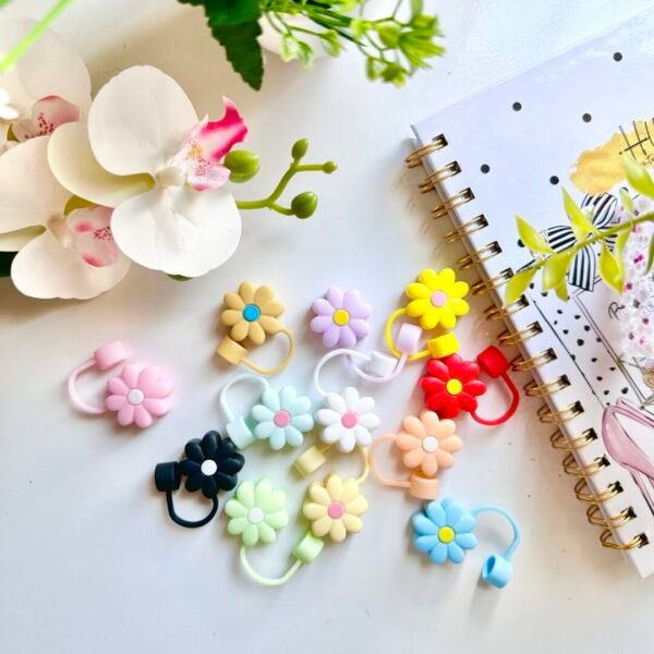 Flower Straw Covers
