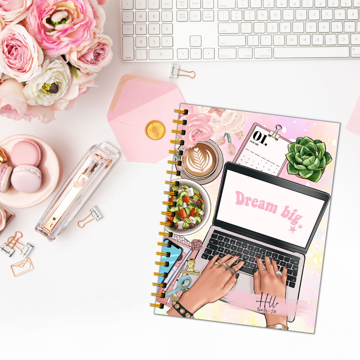 Dream big monthly planner pretty creative