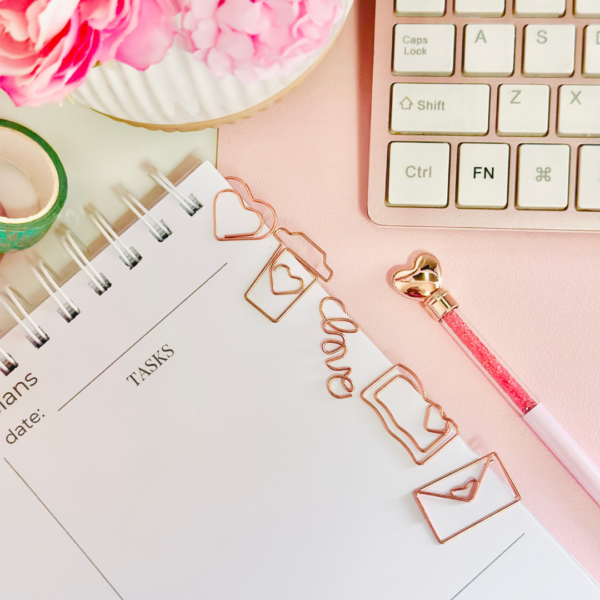 Rose Gold Paperclip Set