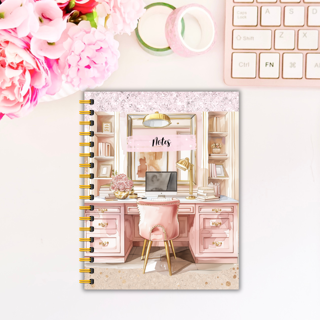 Blush Office Notebook Pretty Creative