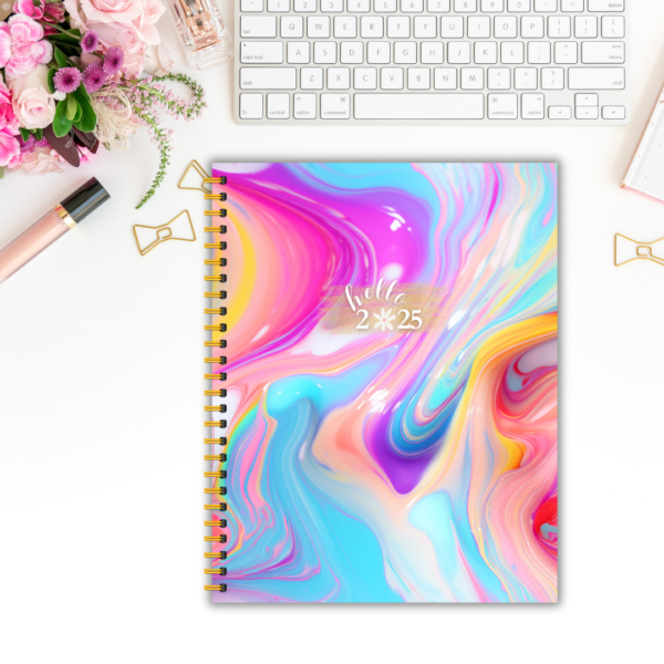 Pastel Swirl Annual Planner