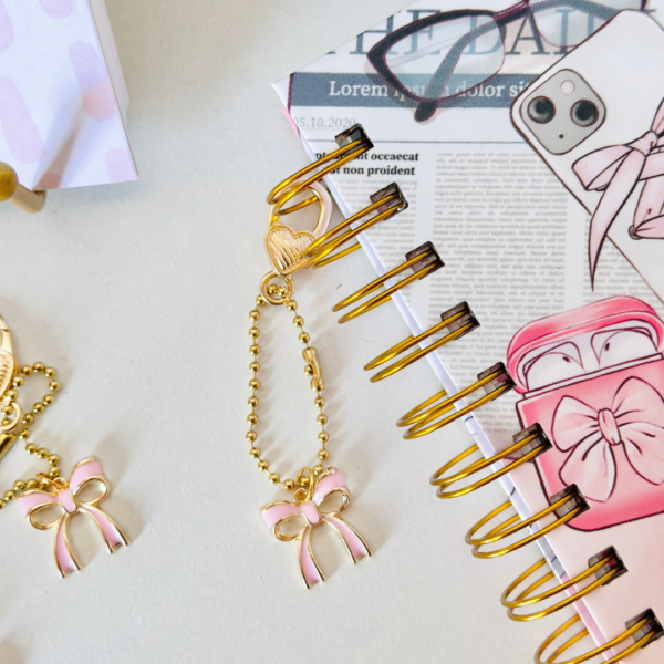 Pink Bow Planner Charm