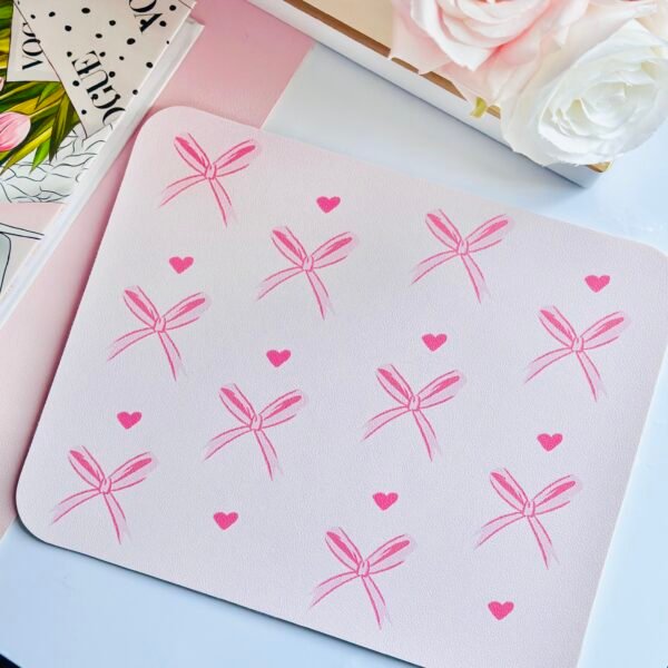 Pink Bow Charm Mousepad