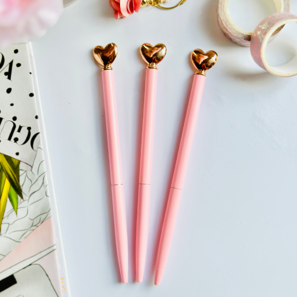 Pink Heart Top Pens
