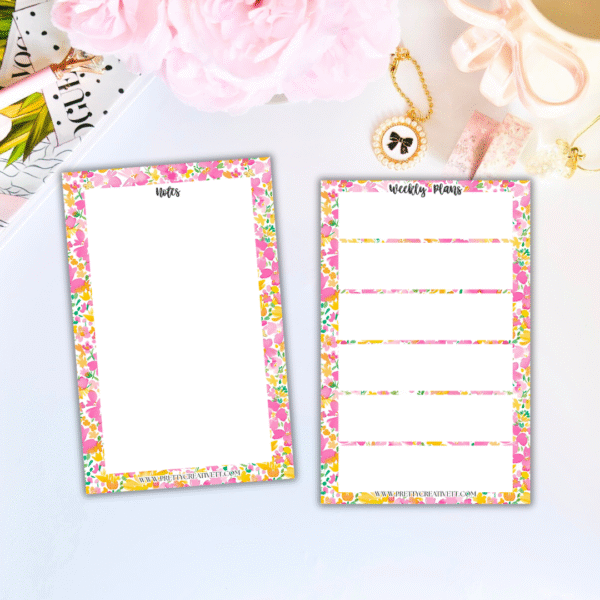Pink Fleur Notepads